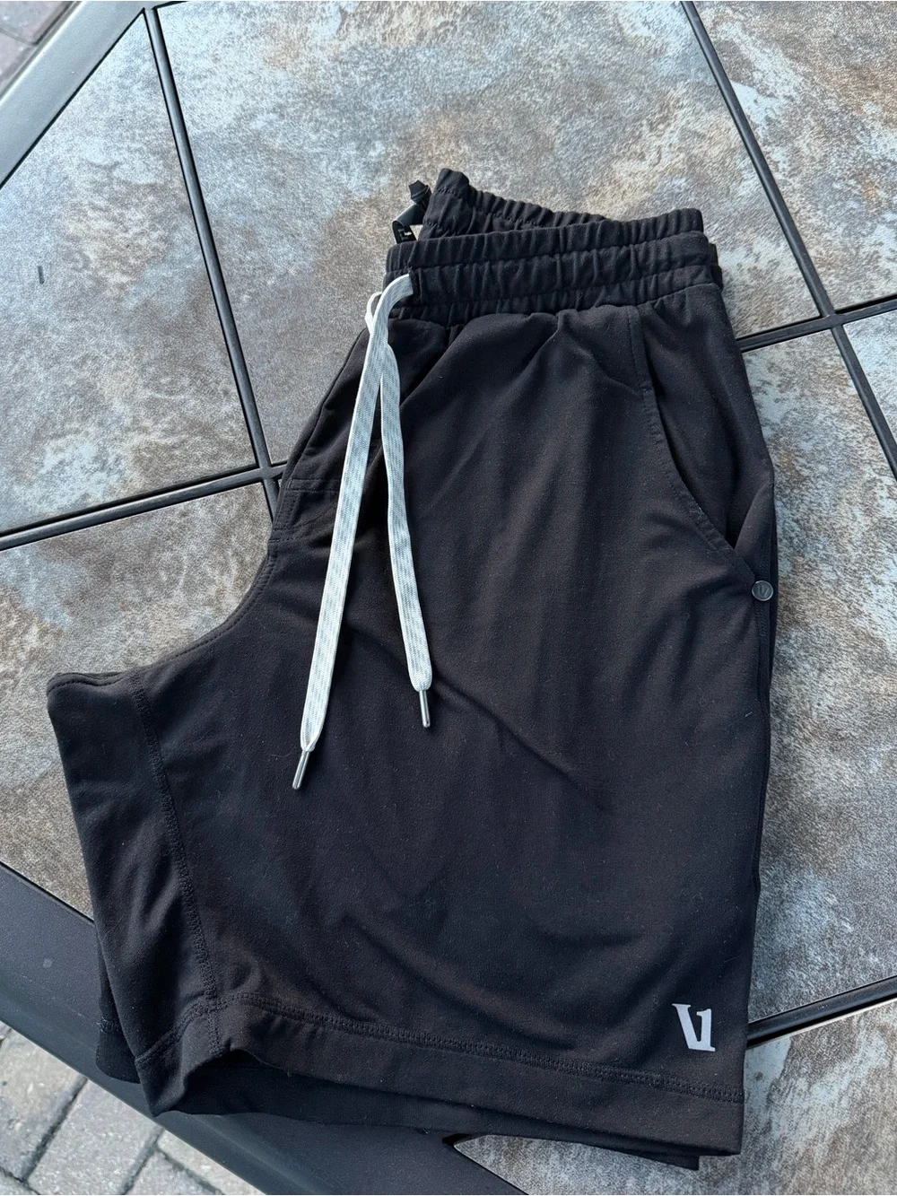 Vuori Black Ponto Athletic Shorts
